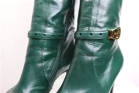 gucci green leather boots|Gucci ankle boots on sale.